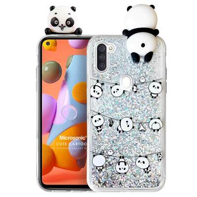 Microsonic Samsung Galaxy M11 Kılıf Cute Cartoon Panda