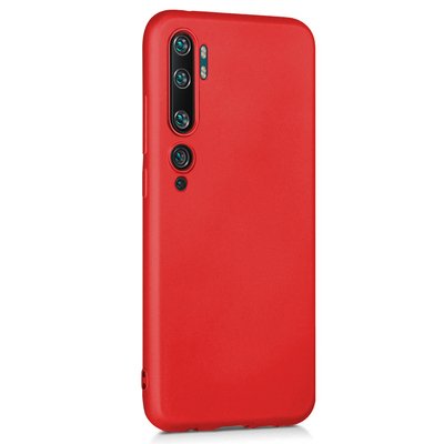 Microsonic Xiaomi Mi Note 10 Pro Kılıf Matte Silicone Kırmızı