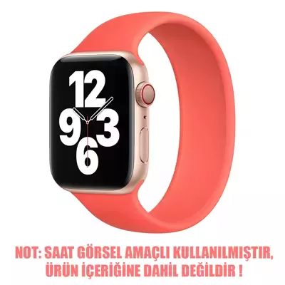 Microsonic Apple Watch Ultra Kordon, (Medium Size, 145mm) New Solo Loop Pembe