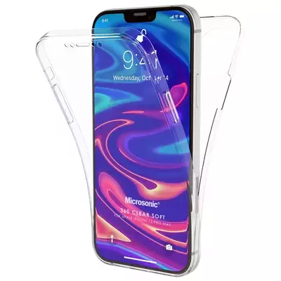 Microsonic Apple iPhone 12 Pro Max Kılıf Komple Gövde Koruyucu Şeffaf