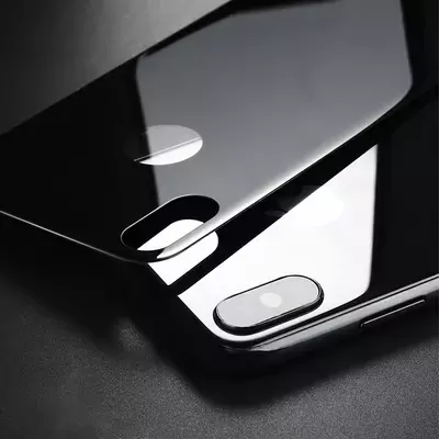 Microsonic Apple iPhone X Arka Tam Kaplayan Temperli Cam Koruyucu Siyah