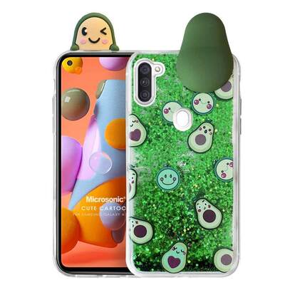 Microsonic Samsung Galaxy M11 Kılıf Cute Cartoon Avakado