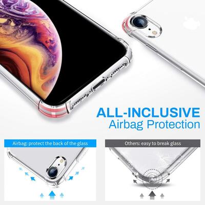 Microsonic Apple iPhone XR Kılıf Anti Shock Silikon Şeffaf