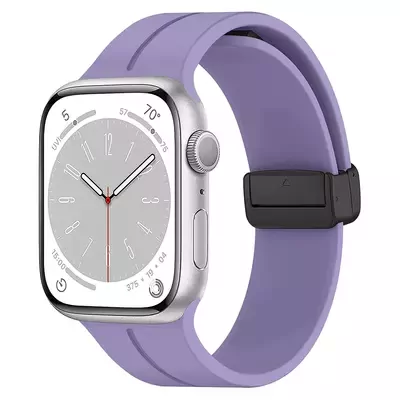 Microsonic Apple Watch Series 9 45mm Kordon Ribbon Line Lila