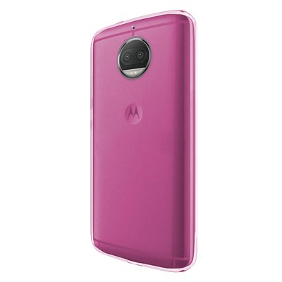 Microsonic Motorola Moto G5S Plus Kılıf Transparent Soft Pembe