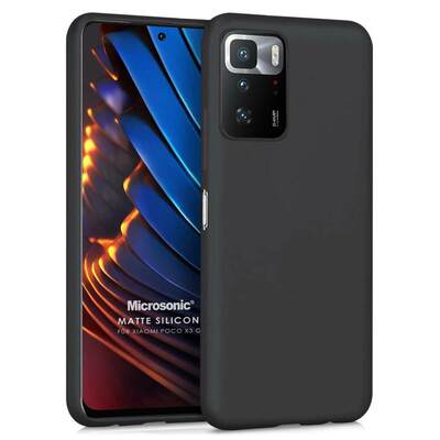 Microsonic Xiaomi Poco X3 GT Kılıf Matte Silicone Siyah