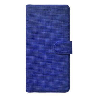 Microsonic Apple iPhone XS Max Kılıf Fabric Book Wallet Lacivert