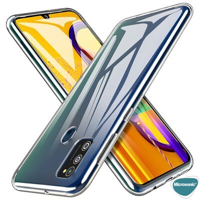 Microsonic Samsung Galaxy M21 Kılıf Transparent Soft Beyaz