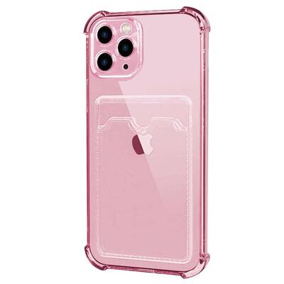 Microsonic Apple iPhone 11 Pro Card Slot Shock Kılıf Pembe