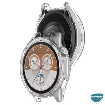 Microsonic Huawei Watch GT 6 46mm Kılıf 360 Full Round Soft Silicone Şeffaf
