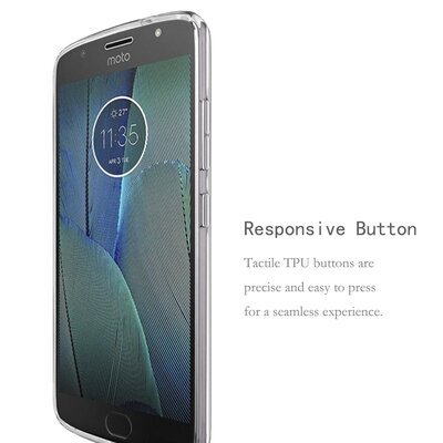 Microsonic Motorola Moto G5S Plus Kılıf Transparent Soft Siyah