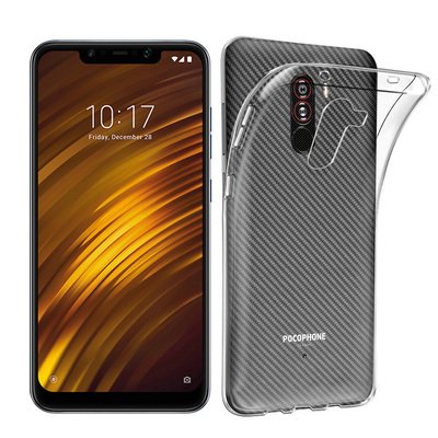 Microsonic Xiaomi Pocophone F1 Kılıf Transparent Soft Beyaz