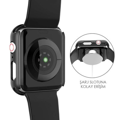 Microsonic Apple Watch Series 5 40mm Kılıf Matte Premium Slim WatchBand Lila