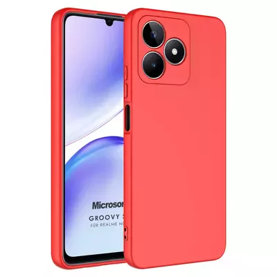 Microsonic Realme Note 50 Kılıf Groovy Soft Kırmızı