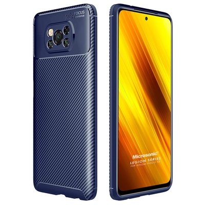 Microsonic Xiaomi Poco X3 Pro Kılıf Legion Series Lacivert