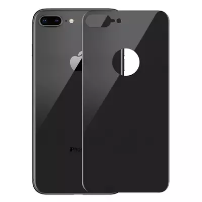 Microsonic Apple iPhone 7 Plus Arka Tam Kaplayan Temperli Cam Koruyucu Siyah