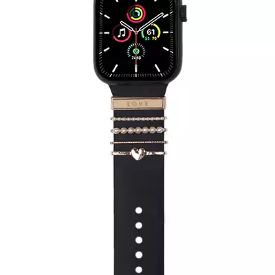 Microsonic Apple Watch SE 2022 44mm Kordon Aksesuarı Love Charm