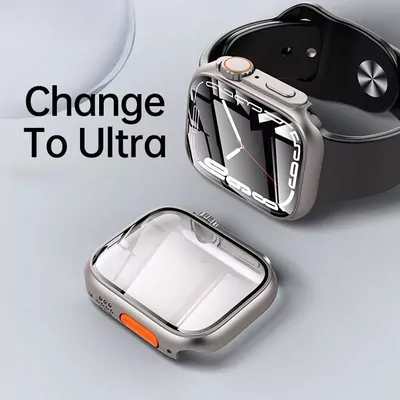 Microsonic Apple Watch SE 3 40mm Kılıf Apple Watch Ultra Dönüştürücü Ekran Koruyucu Kasa Yıldız Işığı