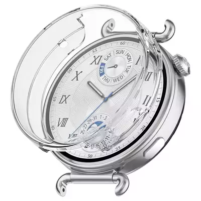 Microsonic Huawei Watch GT 6 41mm Kılıf Ekranı Tam Kaplayan 360 Full Round Soft Silicone Şeffaf