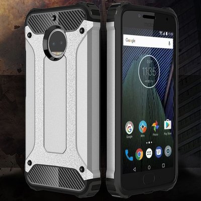 Microsonic Motorola Moto G5S Plus Kılıf Rugged Armor Mavi