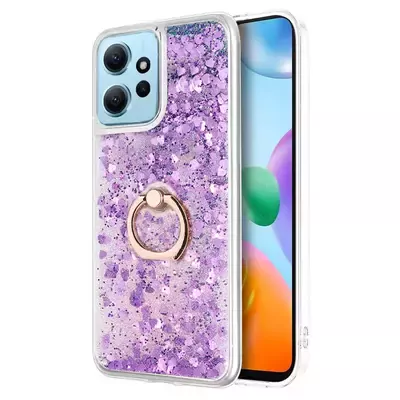 Microsonic Xiaomi Redmi Note 12 4G Kılıf Glitter Liquid Holder Mor