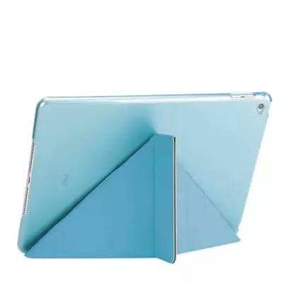 Microsonic Apple iPad Air 2 (A1566-A1567) Folding Origami Design Kılıf Turkuaz