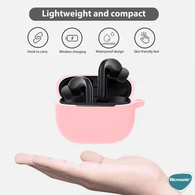 Microsonic Xiaomi Flipbuds Pro Mat Silikon Kılıf Beyaz