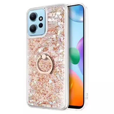 Microsonic Xiaomi Redmi Note 12 4G Kılıf Glitter Liquid Holder Gold