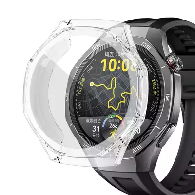 Microsonic Huawei Watch GT 6 Pro 46mm Kılıf Ekranı Tam Kaplayan 360 Full Round Soft Silicone Şeffaf
