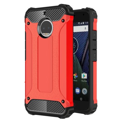 Microsonic Motorola Moto G5S Plus Kılıf Rugged Armor Kırmızı