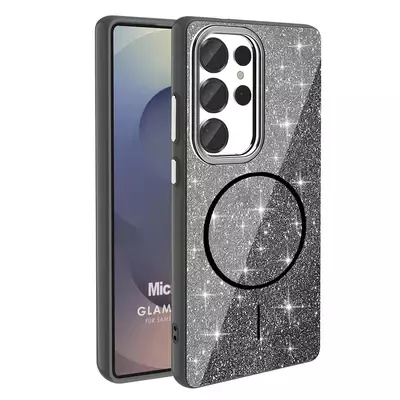 Microsonic Samsung Galaxy S25 Ultra Kılıf GlamGrip Luxe Siyah