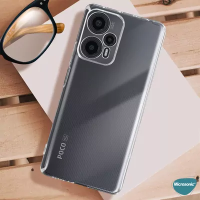 Microsonic Xiaomi Poco F5 Kılıf Transparent Soft Şeffaf