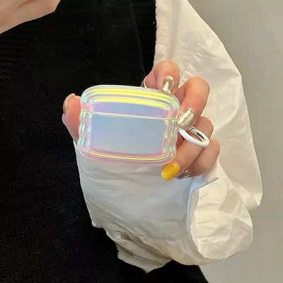 Microsonic Airpods 4.Nesil / ANC Kılıf Zigzag Hologram Çok Renkli