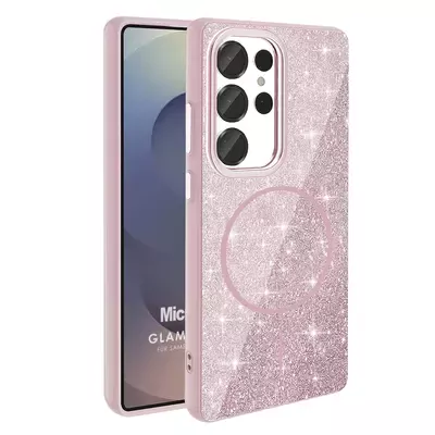 Microsonic Samsung Galaxy S25 Ultra Kılıf GlamGrip Luxe Pembe