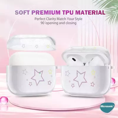 Microsonic Airpods Pro 3 Kılıf Figure Series RosyHeart Şeffaf