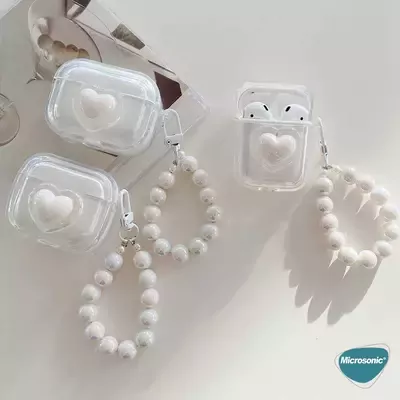 Microsonic Airpods Pro 3 Kılıf Figure Series RosyHeart Şeffaf