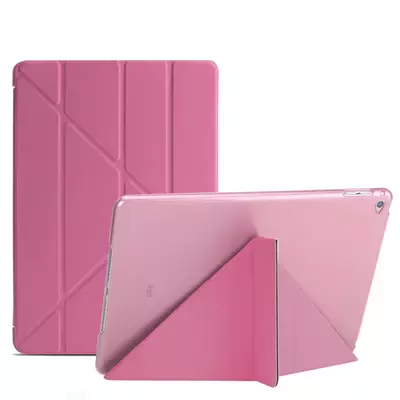 Microsonic Apple iPad Air 2 (A1566-A1567) Folding Origami Design Kılıf Pembe