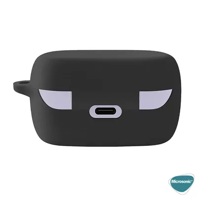 Microsonic Jabra Elite 4 Active Kılıf Askılı Mat Silikon Siyah