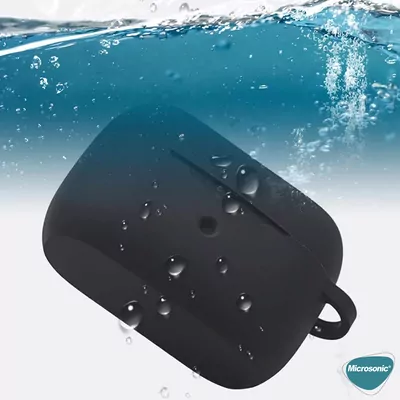 Microsonic Jabra Elite 4 Active Kılıf Askılı Mat Silikon Siyah