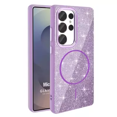 Microsonic Samsung Galaxy S25 Ultra Kılıf GlamGrip Luxe Lila