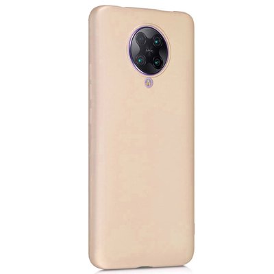 Microsonic Xiaomi Redmi K30 Pro Kılıf Matte Silicone Gold