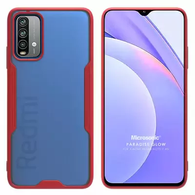 Microsonic Xiaomi Redmi Note 9 4G Kılıf Paradise Glow Kırmızı