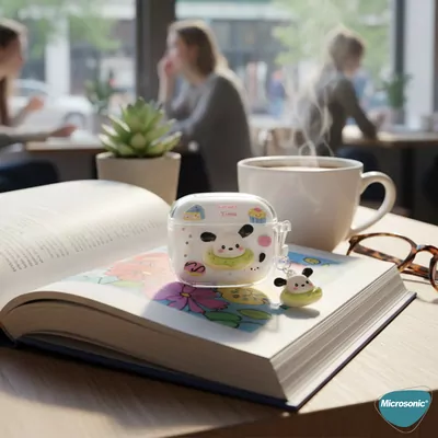 Microsonic Airpods Pro 3 Kılıf Sweet Time Dog Keychain Şeffaf