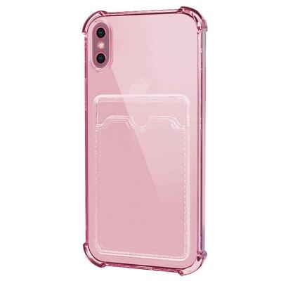 Microsonic Apple iPhone XS Max Card Slot Shock Kılıf Pembe