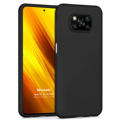 Microsonic Xiaomi Poco X3 Pro Kılıf Matte Silicone Siyah