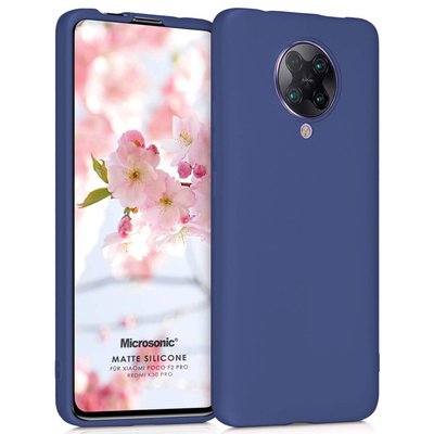 Microsonic Xiaomi Redmi K30 Pro Kılıf Matte Silicone Lacivert