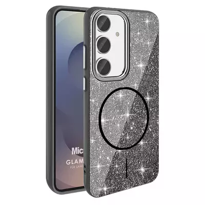 Microsonic Samsung Galaxy S24 FE Kılıf GlamGrip Luxe Siyah
