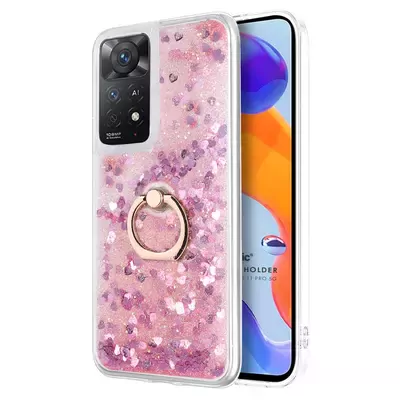 Microsonic Xiaomi Redmi Note 12 Pro 4G Kılıf Glitter Liquid Holder Pembe