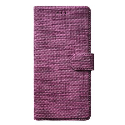 Microsonic Apple iPhone XS Max Kılıf Fabric Book Wallet Mor