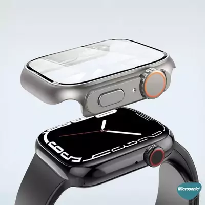 Microsonic Apple Watch Series 3 42mm Kılıf Apple Watch Ultra Dönüştürücü Ekran Koruyucu Kasa Yıldız Işığı